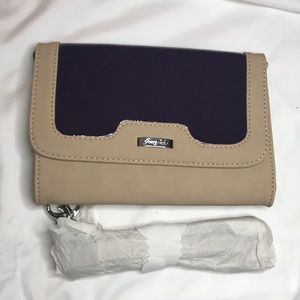 Grace Adele Lou clutch Purple faux leather